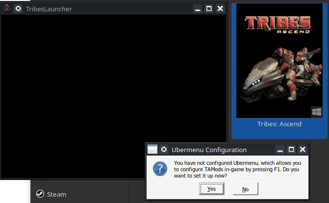 Tribes Launcher popup